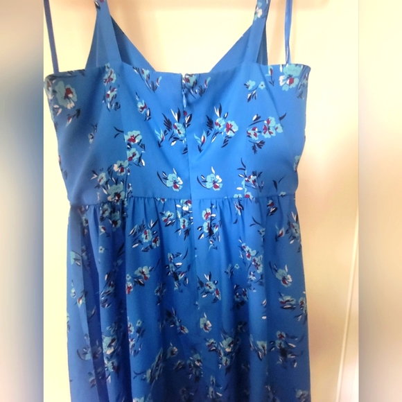 LOFT Ann Taylor vibrant blue floral sundress - Picture 6 of 7